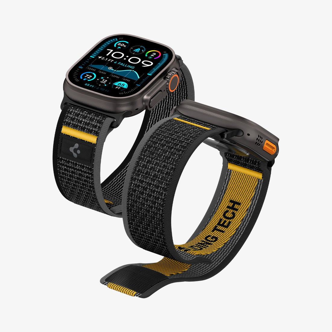 AMP09033 - Apple Watch 10 (46mm) Athlex Air in Active Black showing the front