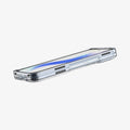 ACS09742 - Pixel 10 Pro Fold Case Ultra Hybrid Metal Ring (MagFit) in crystal clear showing the side and partial front