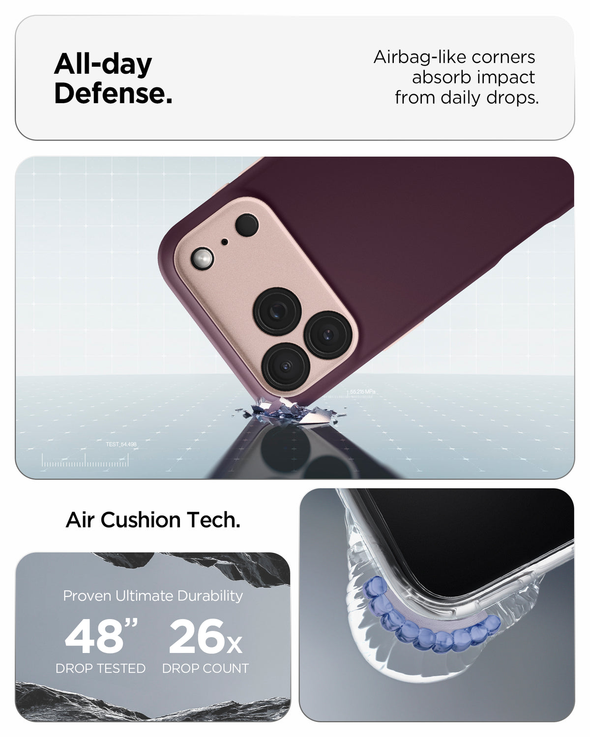 ACS09914 - iPhone 17 Pro Max Case Nano Pop (MagFit) in burgundy bean 