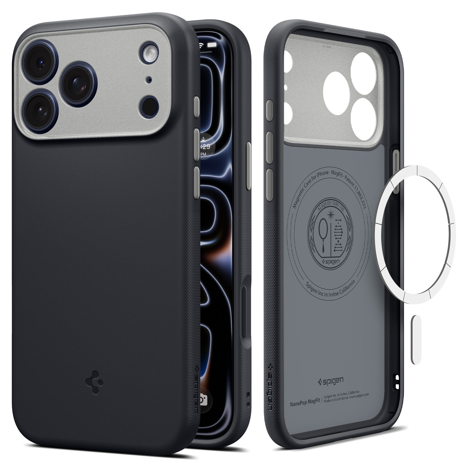 ACS09915 - iPhone 17 Pro Max Case Nano Pop (MagFit) in black sesame 