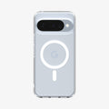 ACS09702 - Pixel 10 / Pixel 10 Pro Case Ultra Hybrid Metal Ring (MagFit) in crystal clear showing the back