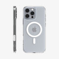 ACS08512 - iPhone 16 Pro Case Ultra Hybrid T (MagFit) in White showing the back