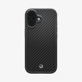 ACS09989 - iPhone 17 Case Enzo Aramid T in black showing the back